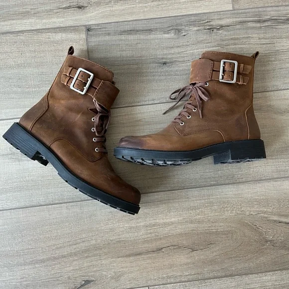 Clark's Orinoco 2 Lace Zip Boots, Snuff Leather, Sz 10 - Picture 3 of 7